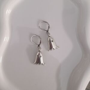 Elegant Hand-Made Silver Ghost Earrings